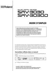 Roland SRV-3030 Mode D'emploi