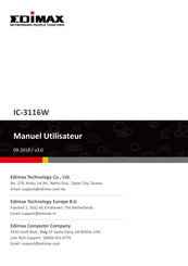 Edimax IC-3116W Manuel Utilisateur