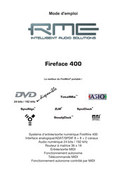 RME Fireface 800 Mode D'emploi