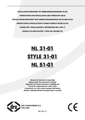 Dru STYLE 31-01 Instructions D'installation Et Mode D'emploi