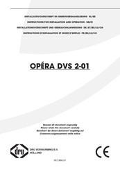 Dru OPÉRA DVS 2-01 Instructions D'installation Et Mode D'emploi