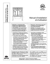 Jøtul GF 300 DV IPI Allagash Manuel D'installation Et D'utilisation