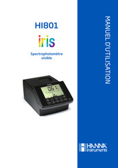 Hanna Instruments iris HI801 Manuel D'utilisation