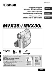 Canon MVX35i Manuel D'instructions