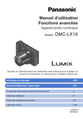 Panasonic LUMIX DMC-LX15 Manuel D'utilisation