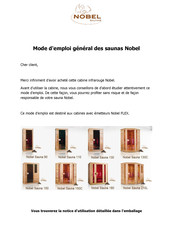 Nobel Sauna 210 R Mode D'emploi