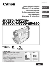 Canon MV700i Manuel D'instruction