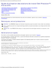 Dell Precision 470 Guide D'utilisation