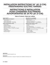Whirlpool WFE500M4HS Instructions D'installation