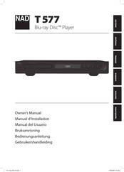 NAD T 577 Manuel D'installation