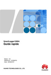 Huawei SmartLogger1000A Guide Rapide