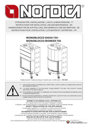LA NORDICA Monoblocco Ghisa 750 Tondo Instructions Pour L'installation, L'utilisation Et L'entretien