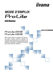 Iiyama ProLite E511S Mode D'emploi