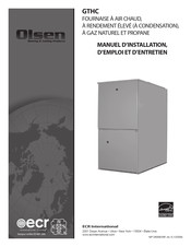 Olsen GTHC 100 Manuel D'installation, D'emploi Et D'entretien