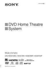 Sony DAV-HDX678WF Mode D'emploi