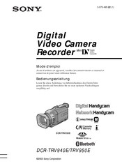 Sony Handycam DCR-TRV950E Mode D'emploi