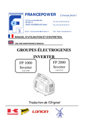 Francepower 01900 Manuel D'utilisation Et D'entretien