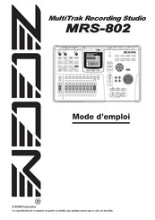 Zoom MRS-802 Mode D'emploi