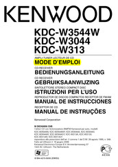 Kenwood KDC-W3544W Mode D'emploi