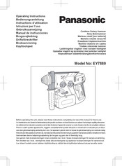 Panasonic EY7880 Instructions D'utilisation