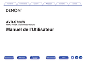 Denon AVR-S720W Manuel De L'utilisateur