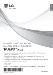 LG V-NET ACS PQCPC22N1 Manuel D'installation