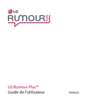LG Rumour Plus GW370B Guide De L'utilisateur