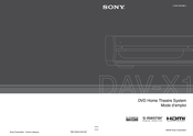 Sony DAV-X1 Mode D'emploi