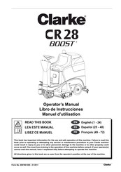 Nilfisk Advance Clarke CR 28 Boost Manuel D'utilisation