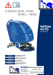 Nilfisk SCRUBTEC 651BCL - 661BL Manuel D'utilisation