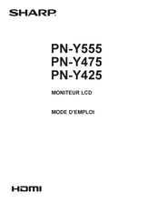 Sharp PN-Y475 Mode D'emploi