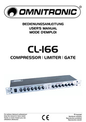 Omnitronic CL-166 Mode D'emploi