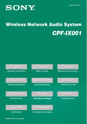 Sony CPF-IX001 Mode D'emploi