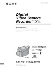 Sony Handycam DCR-TRV19 Mode D'emploi