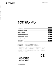 Sony LMD-181MD Mode D'emploi