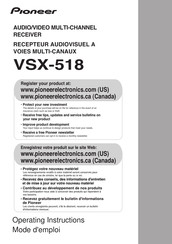 Pioneer VSX-518 Mode D'emploi