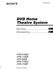 Sony HTD-710SS Mode D'emploi