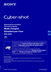 Sony Cyber-shot DSC-S800 Mode D'emploi