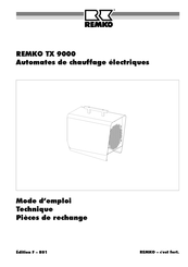 Remko TX 9000 Mode D'emploi