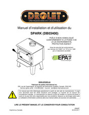 Drolet DB03400 Manuel D'installation Et D'utilisation