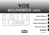 Vox SOUNDBOX mini Manuel D'utilisation