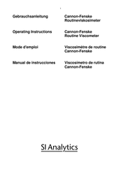 SI Analytics Cannon-Fenske 513 10 Mode D'emploi