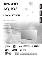 Sharp AQUOS LC-50LE650U Mode D'emploi