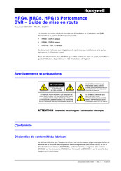 Honeywell HRG4 Instructions D'utilisation
