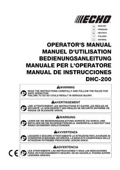 Echo DHC-200 Manuel D'utilisation