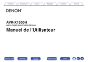 Denon AVR-X1500H Manuel De L'utilisateur