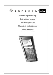 Orderman MAX Mode D'emploi