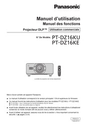 Panasonic PT-DZ16KU Manuel D'utilisation