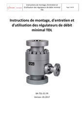 Circor BA-TDL-01-FR Instructions De Montage Et D'utilisation