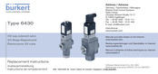 Burkert 6430 Manuel D'utilisation